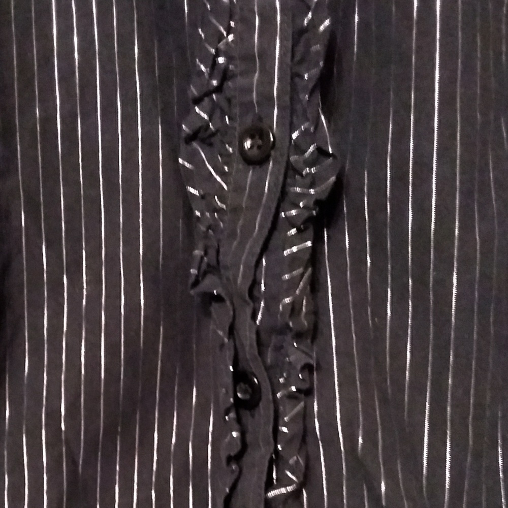 Personal Identity Silver Pinstripe Blouse